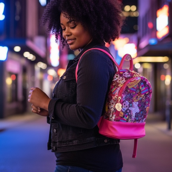 Day Of The Dead Backpack Betsey Johnson - Picture 14 of 14